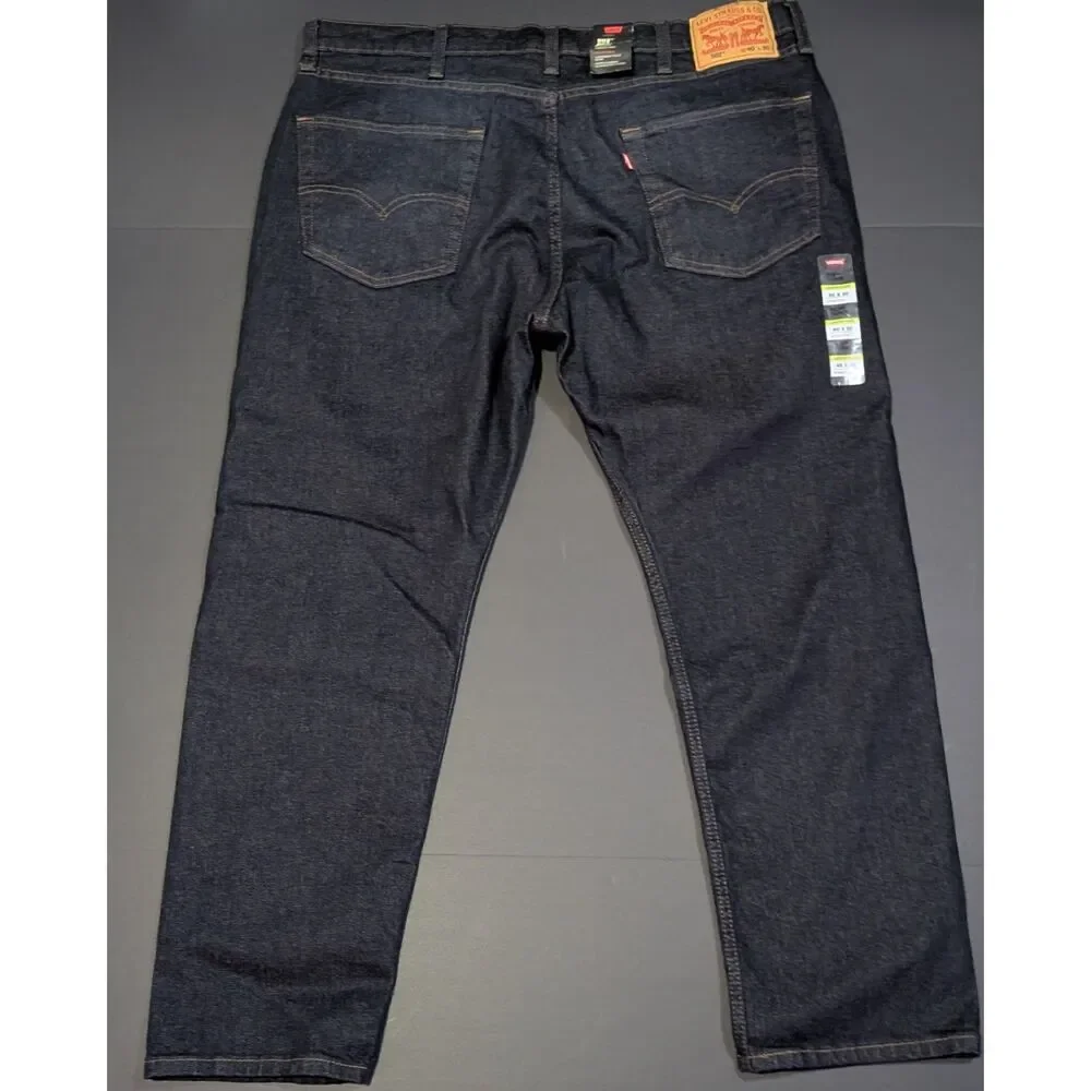 NWT Levis 502 Regular Taper Stretch Jeans Men's Size 40 x 30 Dark Blue Denim